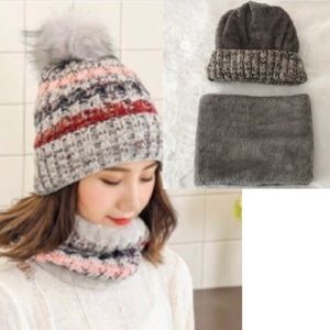 Knit Hat and Neck Warmer